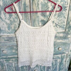 White Crochet Women's Top